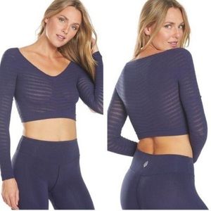 FREE PEOPLE Navy NWT Long Sleeve Shirt Large